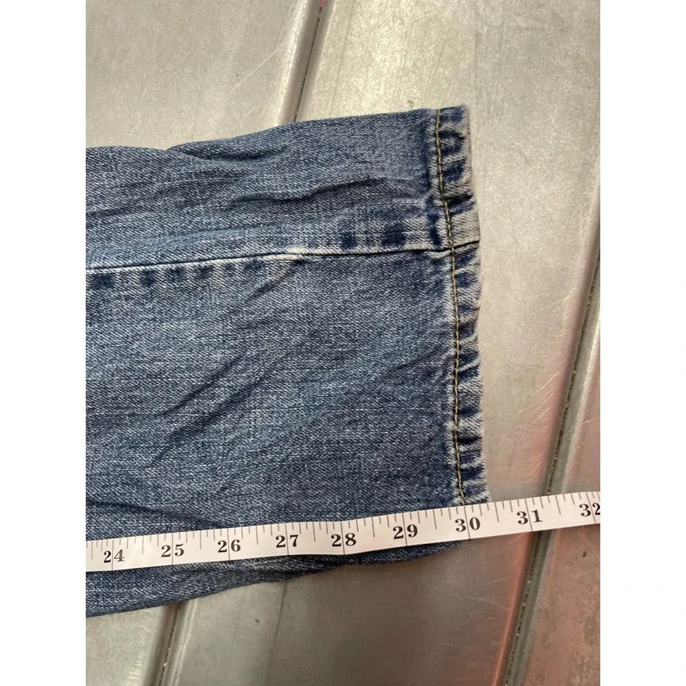 VTG Levis 514 Jeans Mens 34X30 Blue Medium Wash Denim Slim‎ Straight Distressed